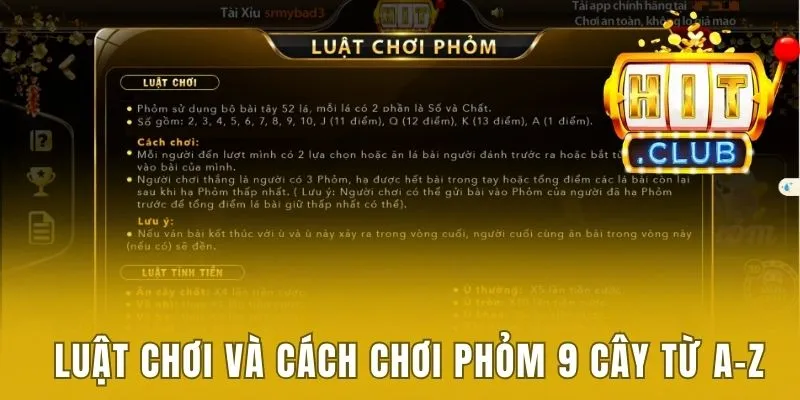 Luật chơi và cách chơi phỏm 9 cây từ A-Z