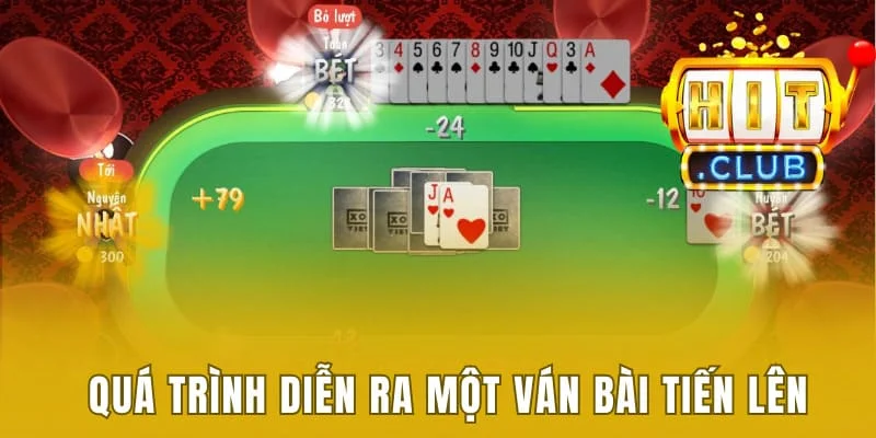 Học Cách Đánh Bài Tiến Lên Luôn Thắng Từ Các Chuyên Gia 2 Quá trình diễn ra một ván bài tiến lên